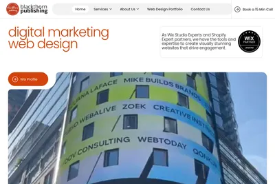 Screenshot of the Blackthorn Publishing homepage
