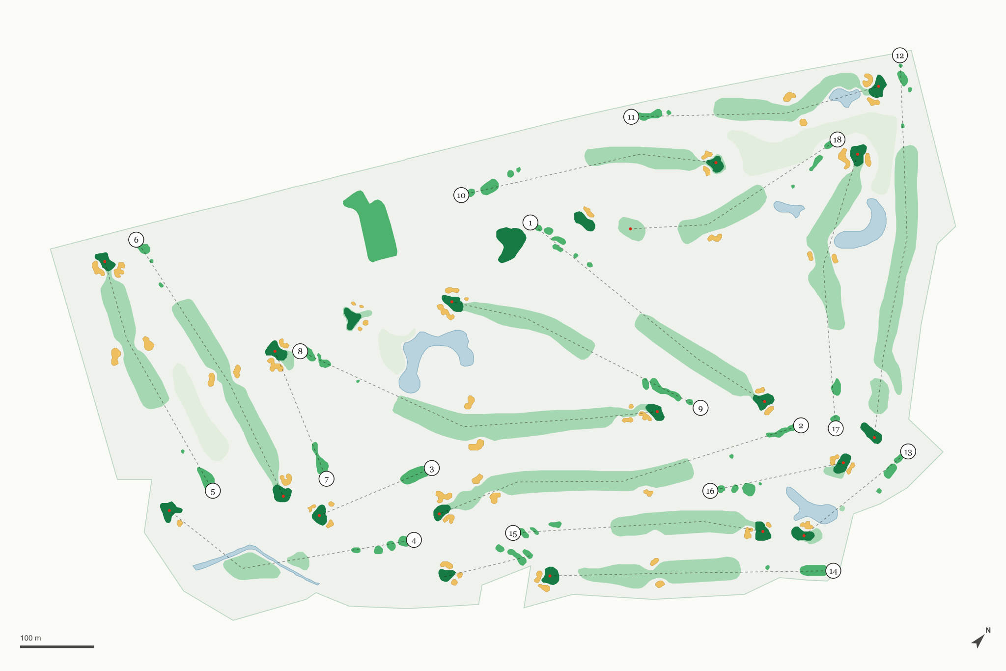 Map of Hickory Hills Golf Club