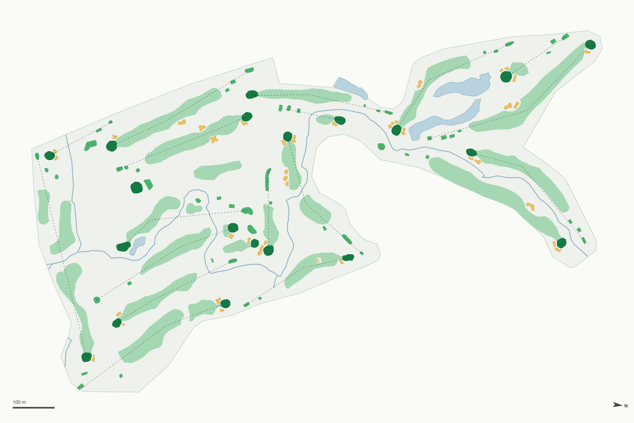 Map of The Bridges Golf Course