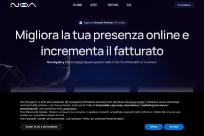 Screenshot of the NOA SRL homepage