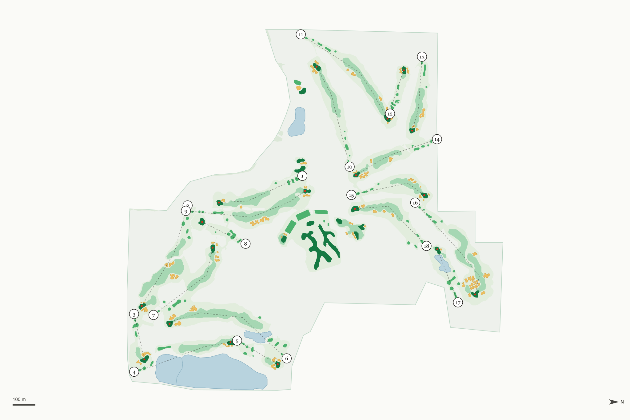 Map of University Ridge Golf Course