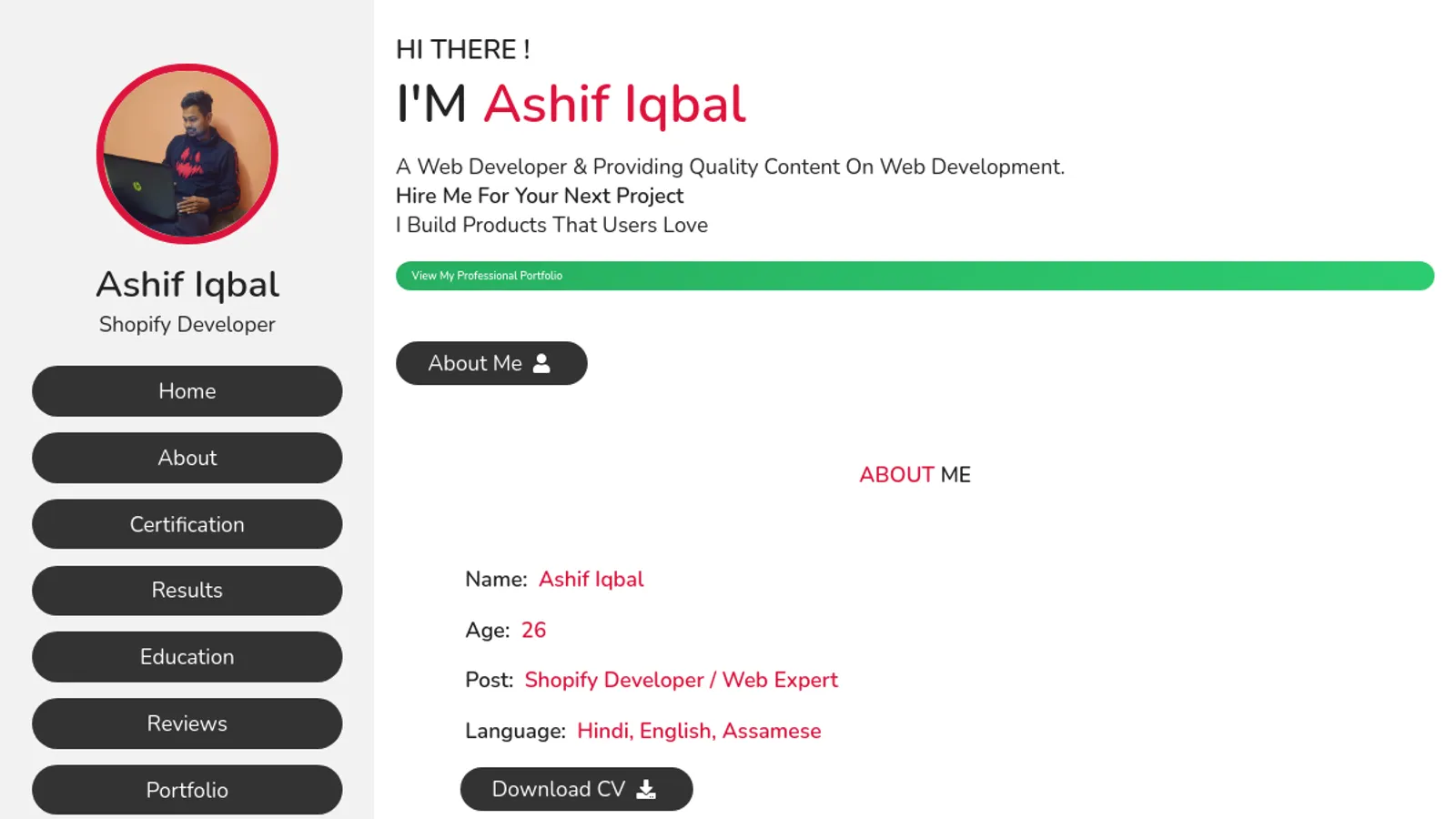 Screenshot of the FutureTechiez By Ashif homepage