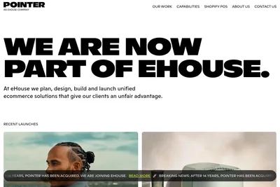 Screenshot of the Pointer homepage