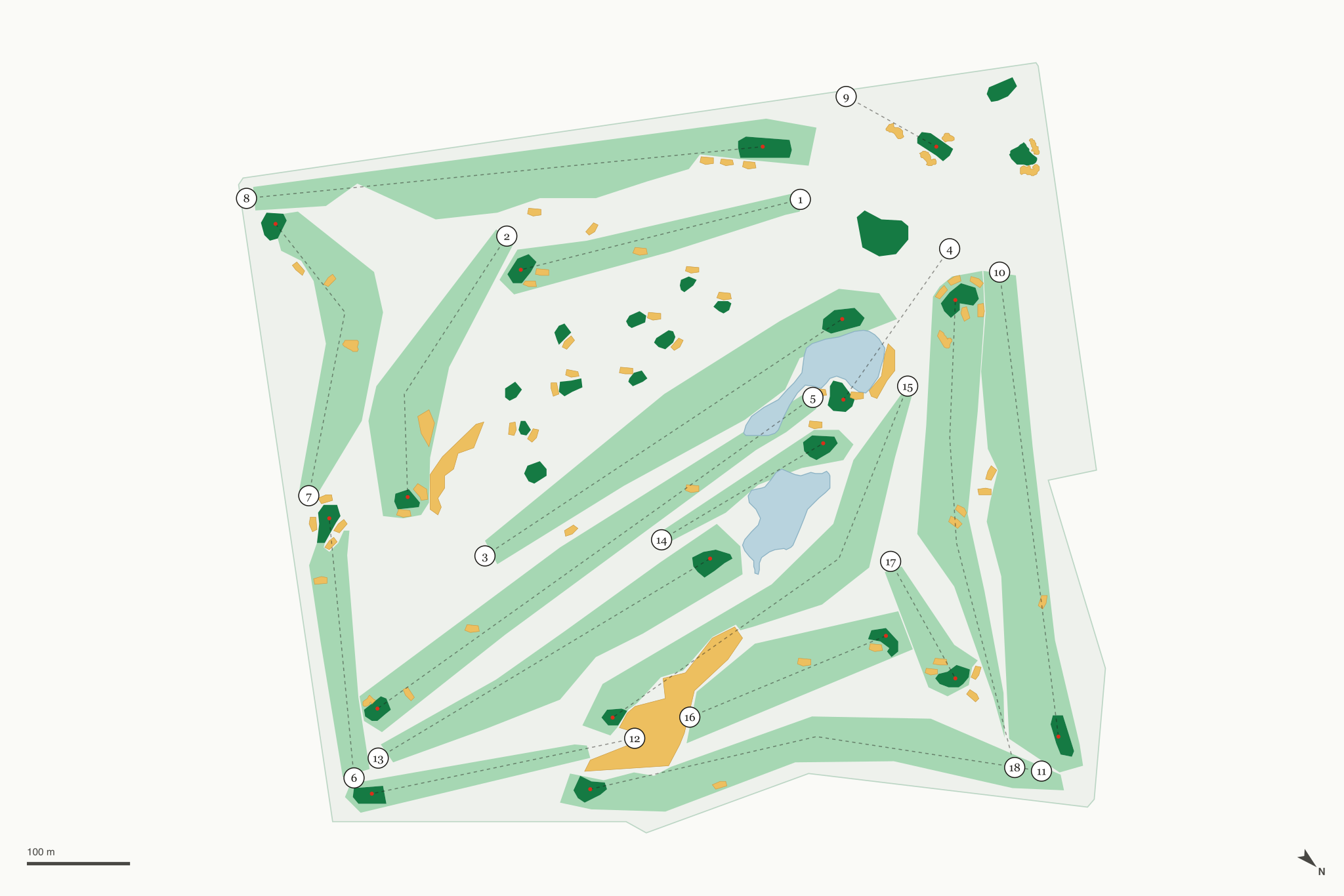 Map of Santa Ana Country Club