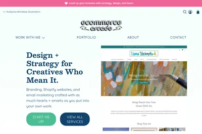 Screenshot of the Ecommerce Arcade homepage