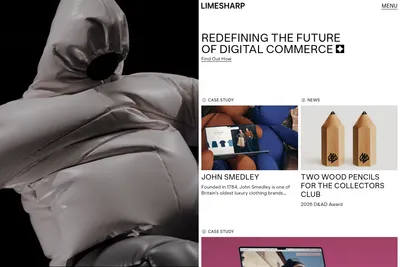 Screenshot of the Limesharp homepage