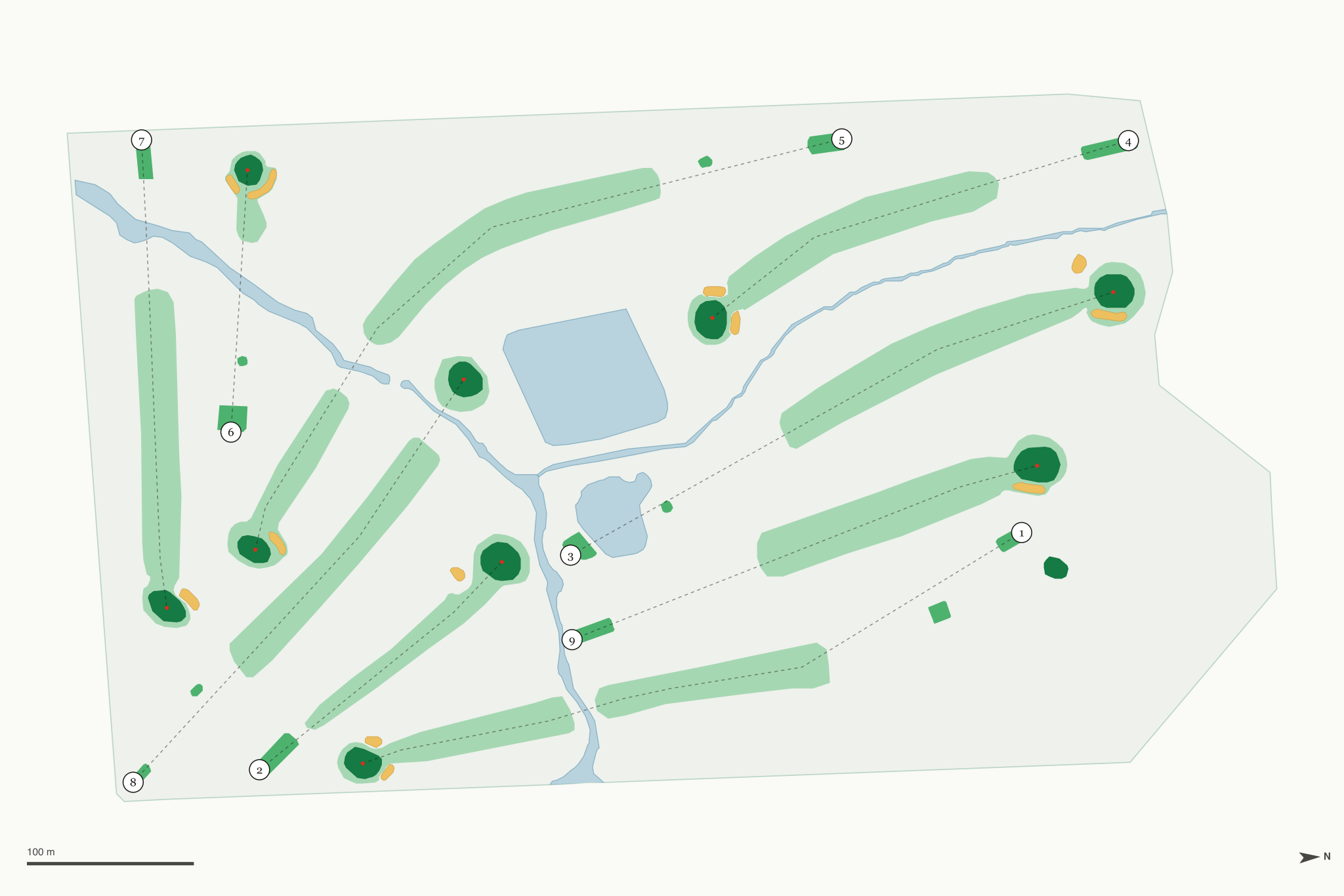 Map of Treynor Recreation Area