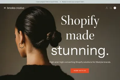 Screenshot of the Brooks Creative homepage
