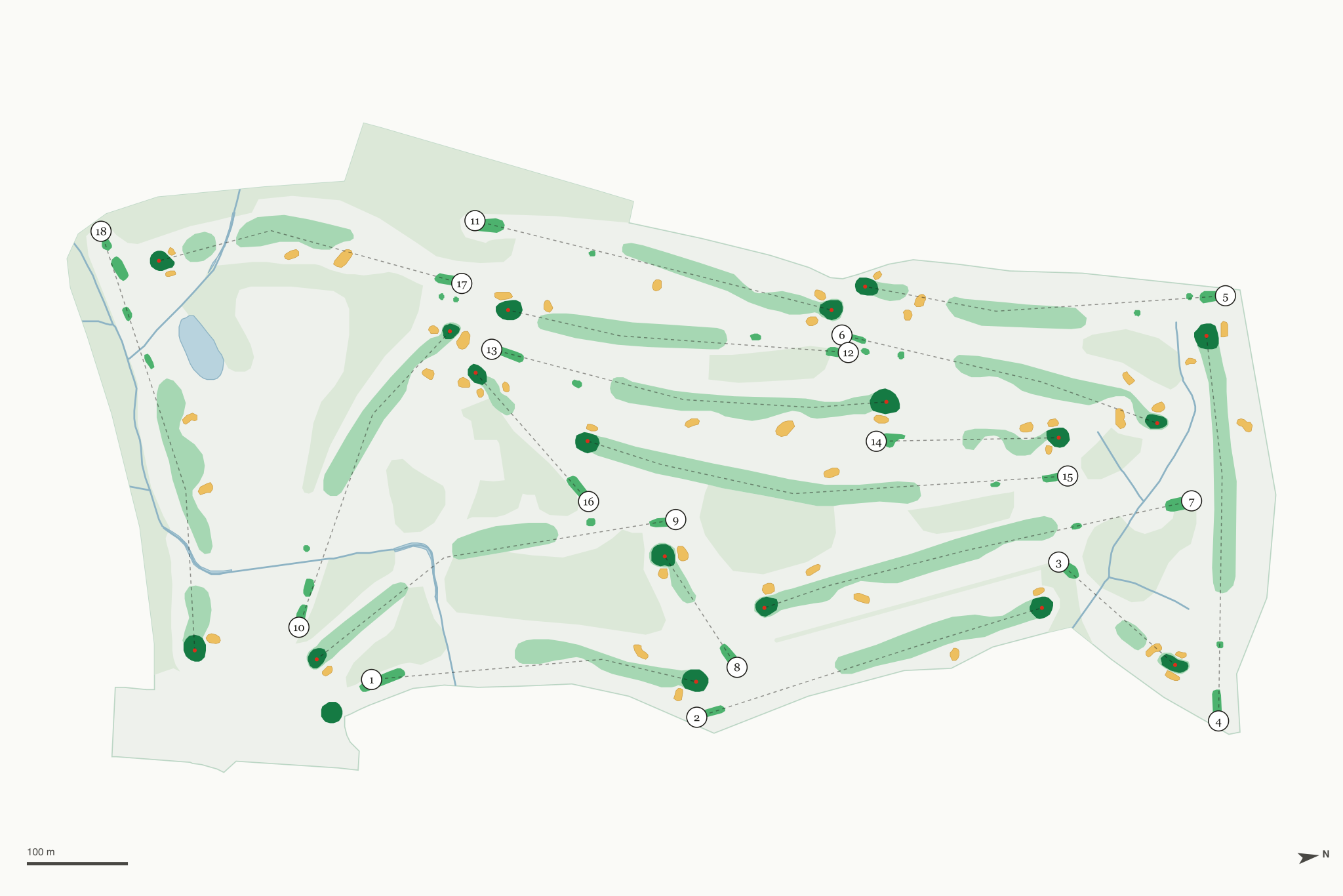 Map of Mill Creek Golf Course