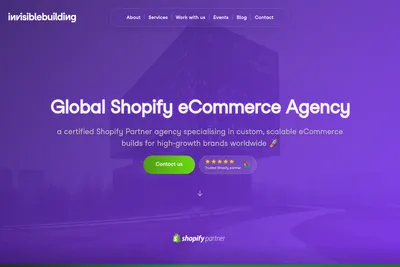 Screenshot of the Invisible Building homepage