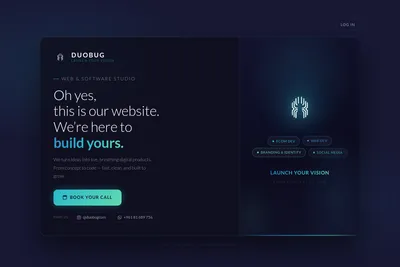 Screenshot of the DuoBug homepage
