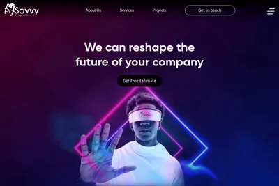Screenshot of the Savvy Programmers homepage