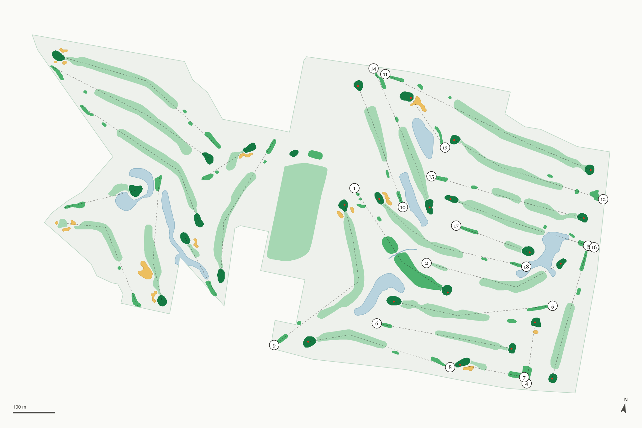 Map of Bedford Hills Golf Club