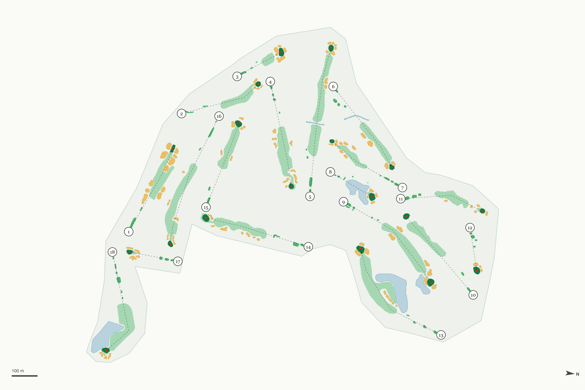 Map of Donald Ross Memorial Golf Course