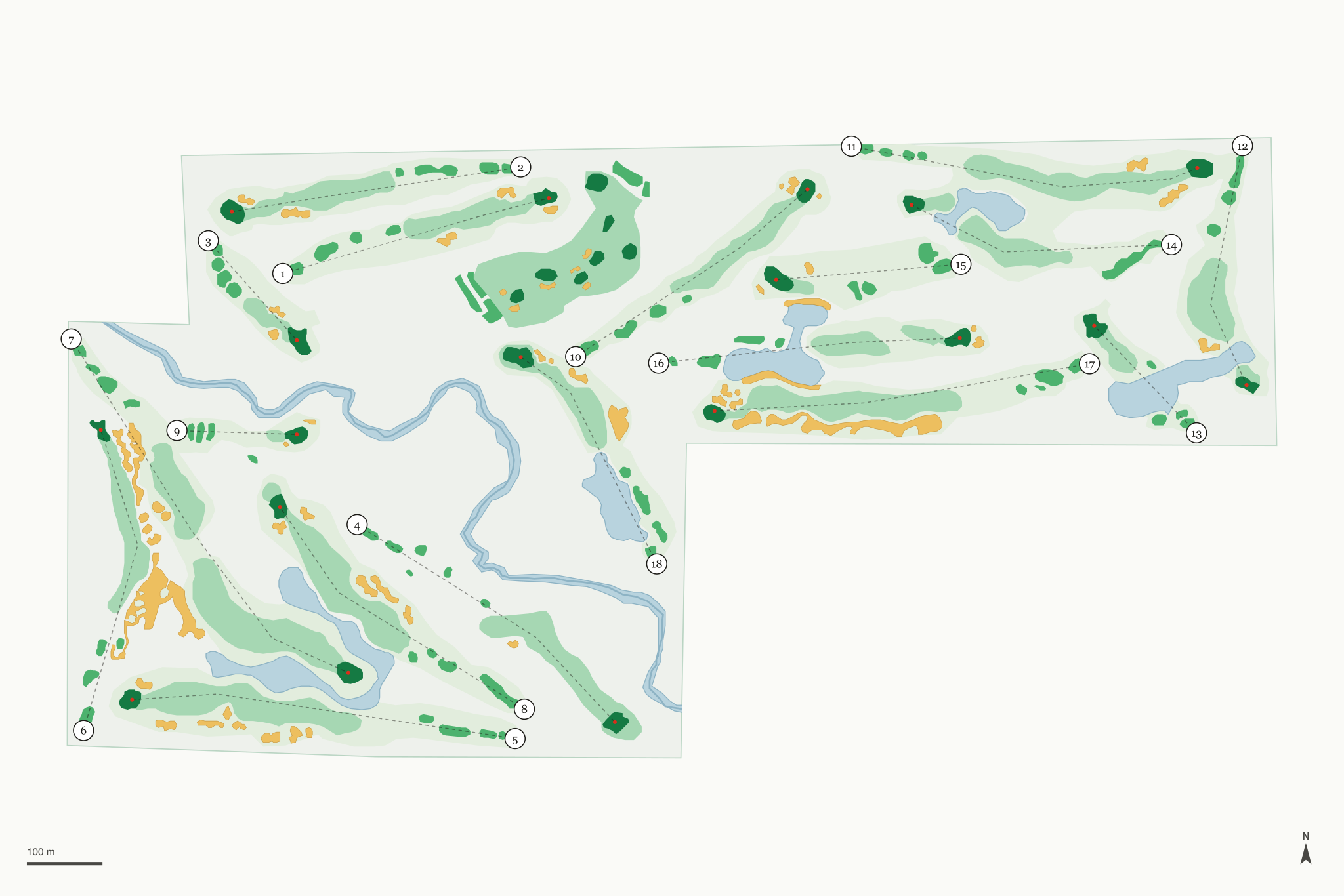 Map of Hidden River Golf & Casting Club