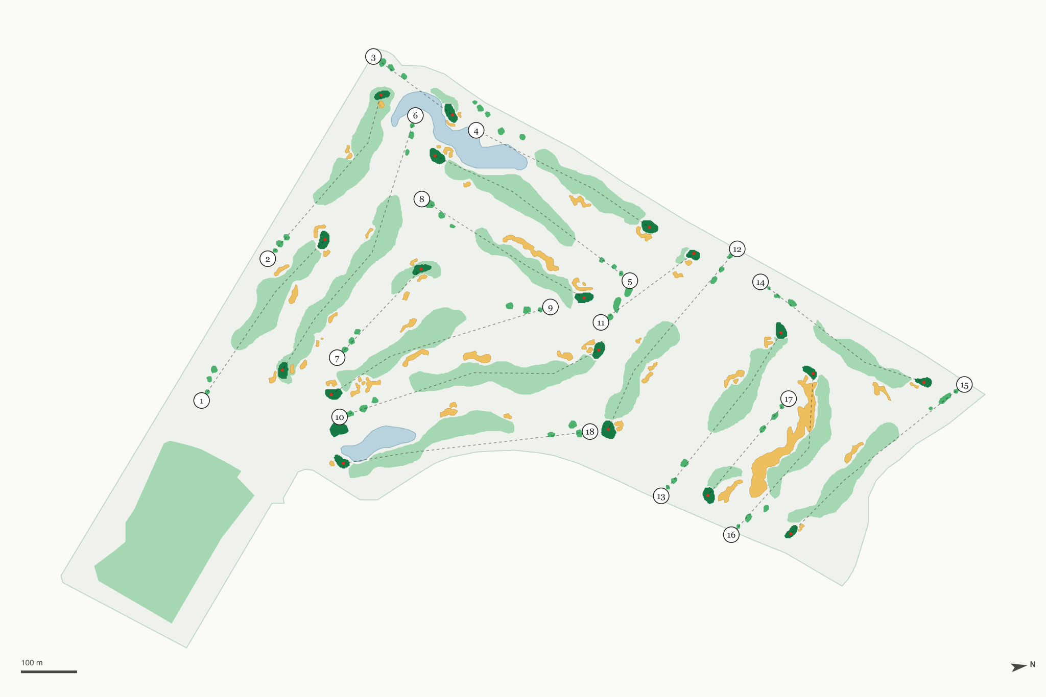 Map of Oak Creek Golf Club
