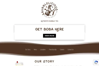 Bubblelicious website homepage