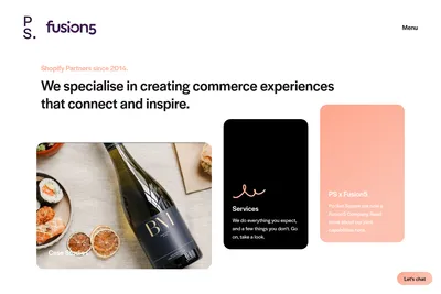 Screenshot of the Pocket Square, a Fusion5 Company homepage