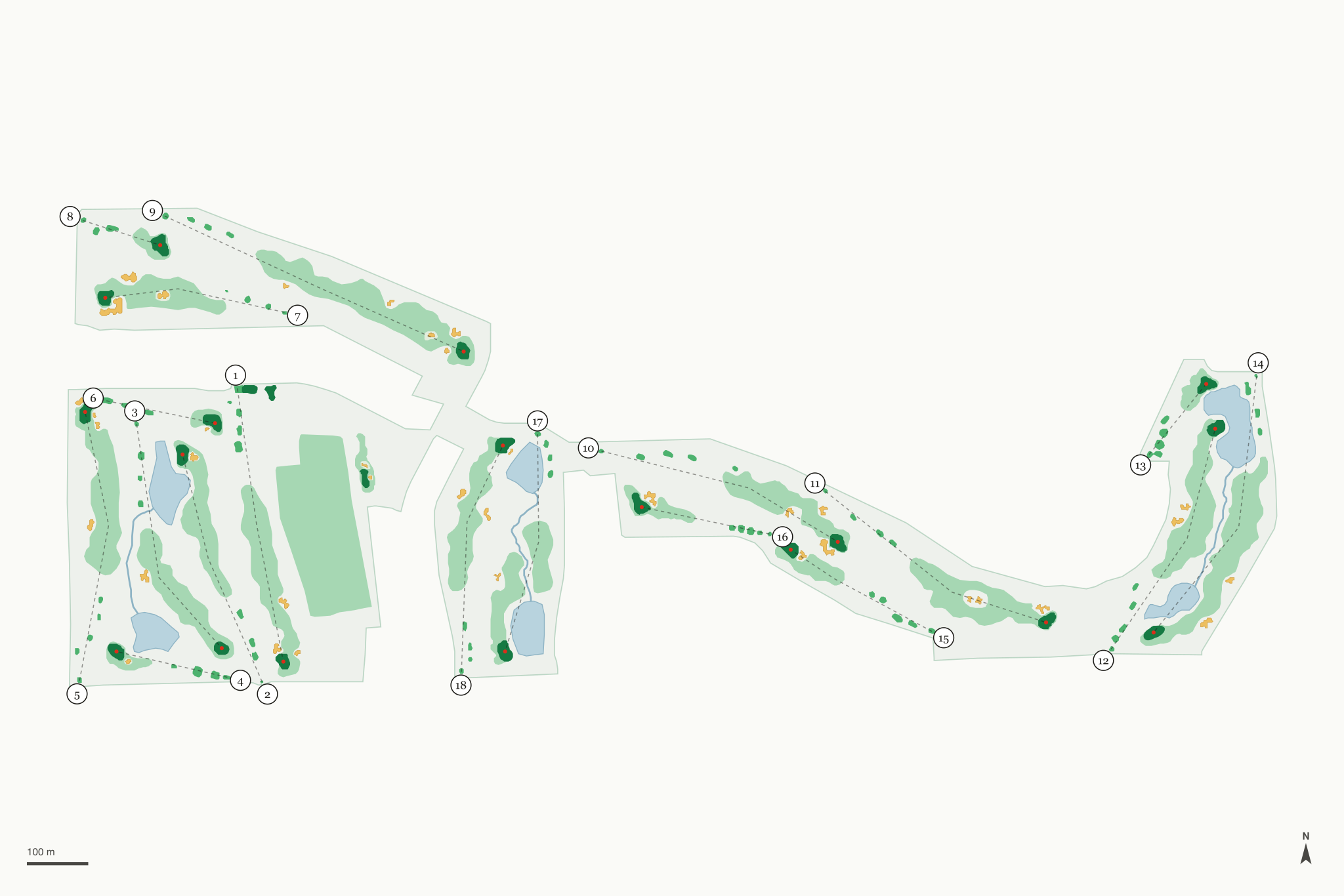 Map of RedHawk Public Golf Course