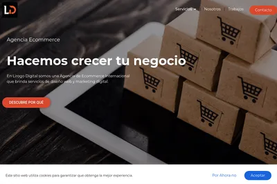 Screenshot of the Lirogo Digital homepage