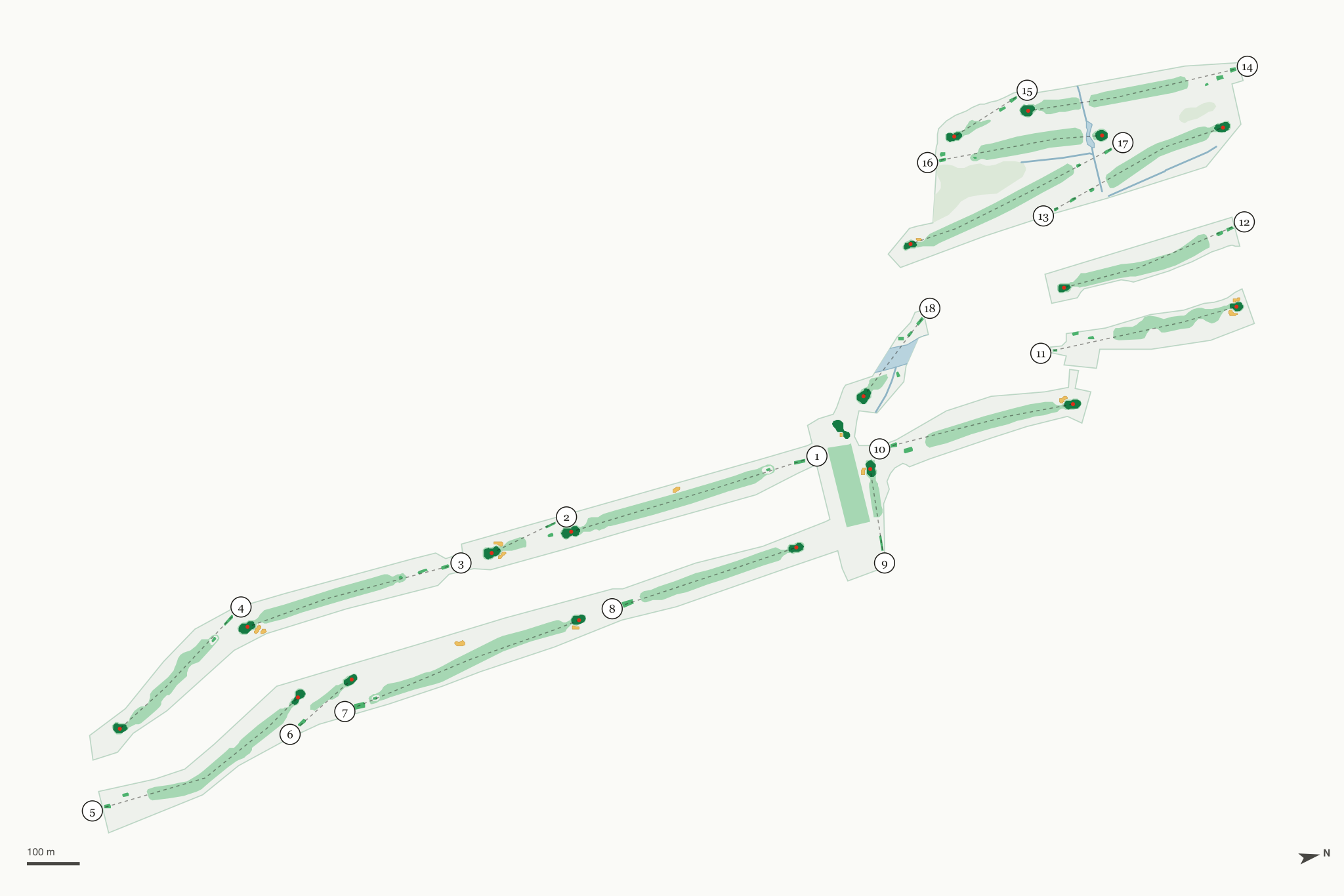 Map of Ocean Shores Golf Course