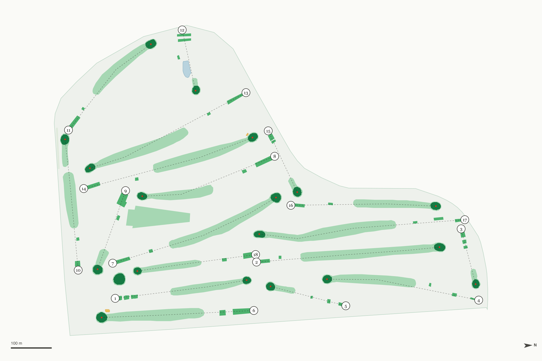 Map of South Grove Golf Course