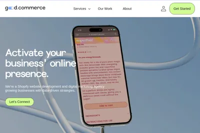 Screenshot of the Good Commerce homepage