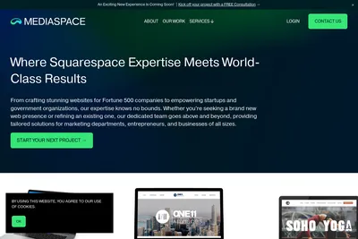 Screenshot of the Mediaspace homepage