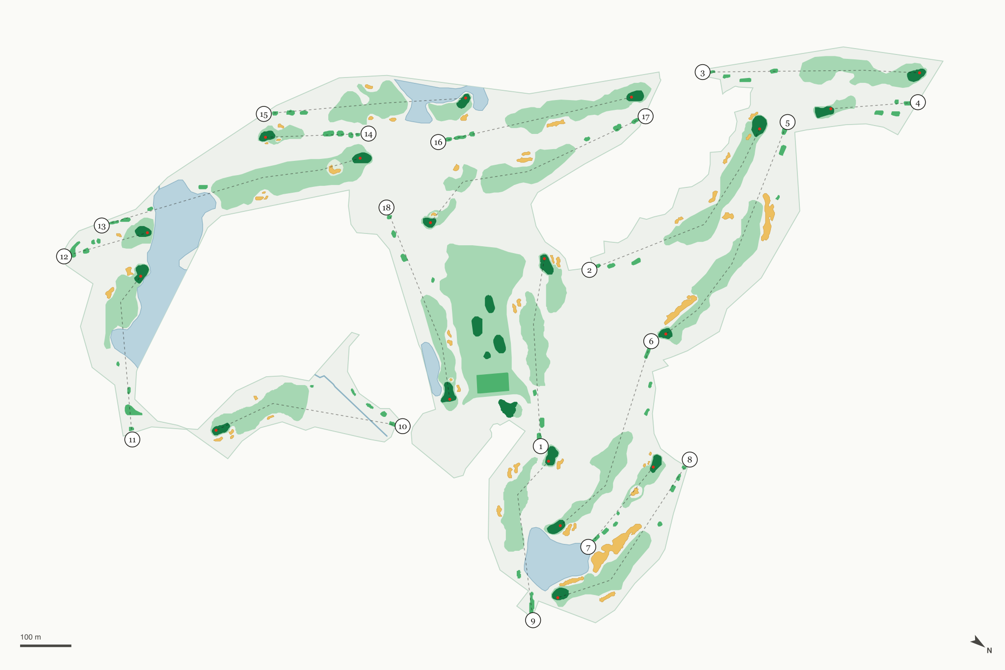 Map of Links at Sleepy Ridge