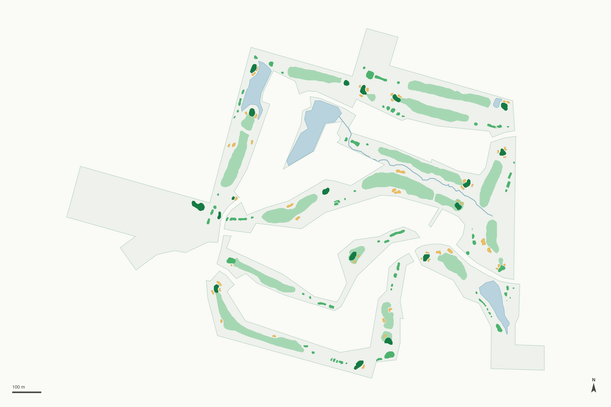 Map of Orchards Golf Course & Restaurant