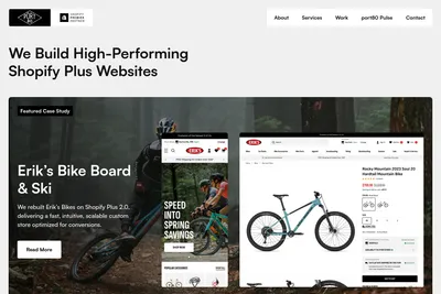 Screenshot of the port80webdesign homepage