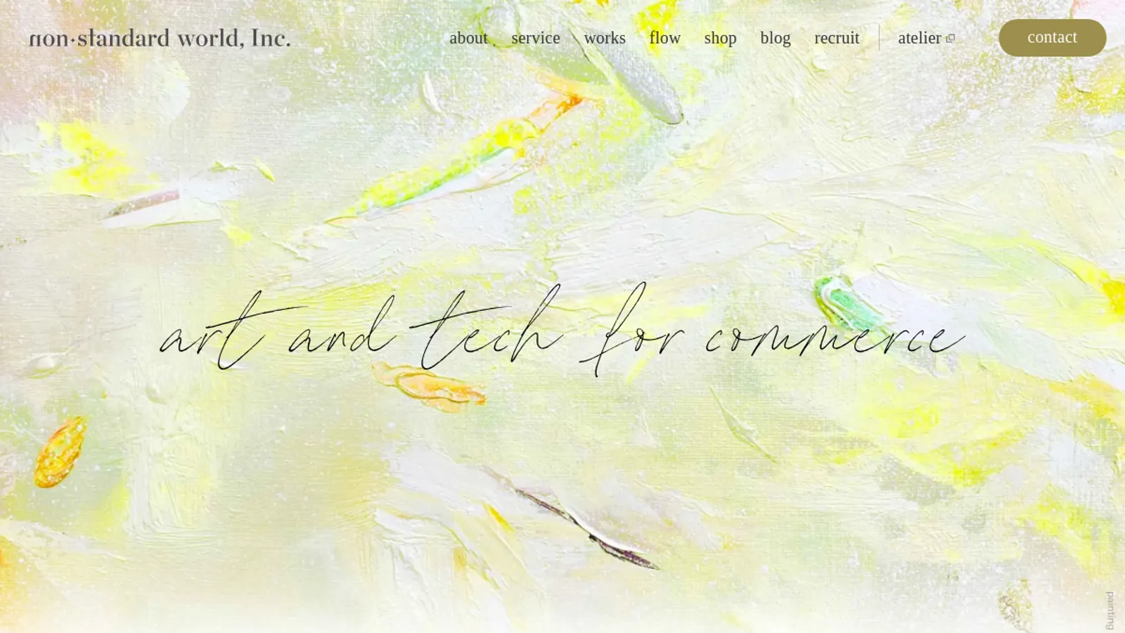 Screenshot of the non-standard world株式会社 homepage