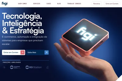 Screenshot of the Figi homepage