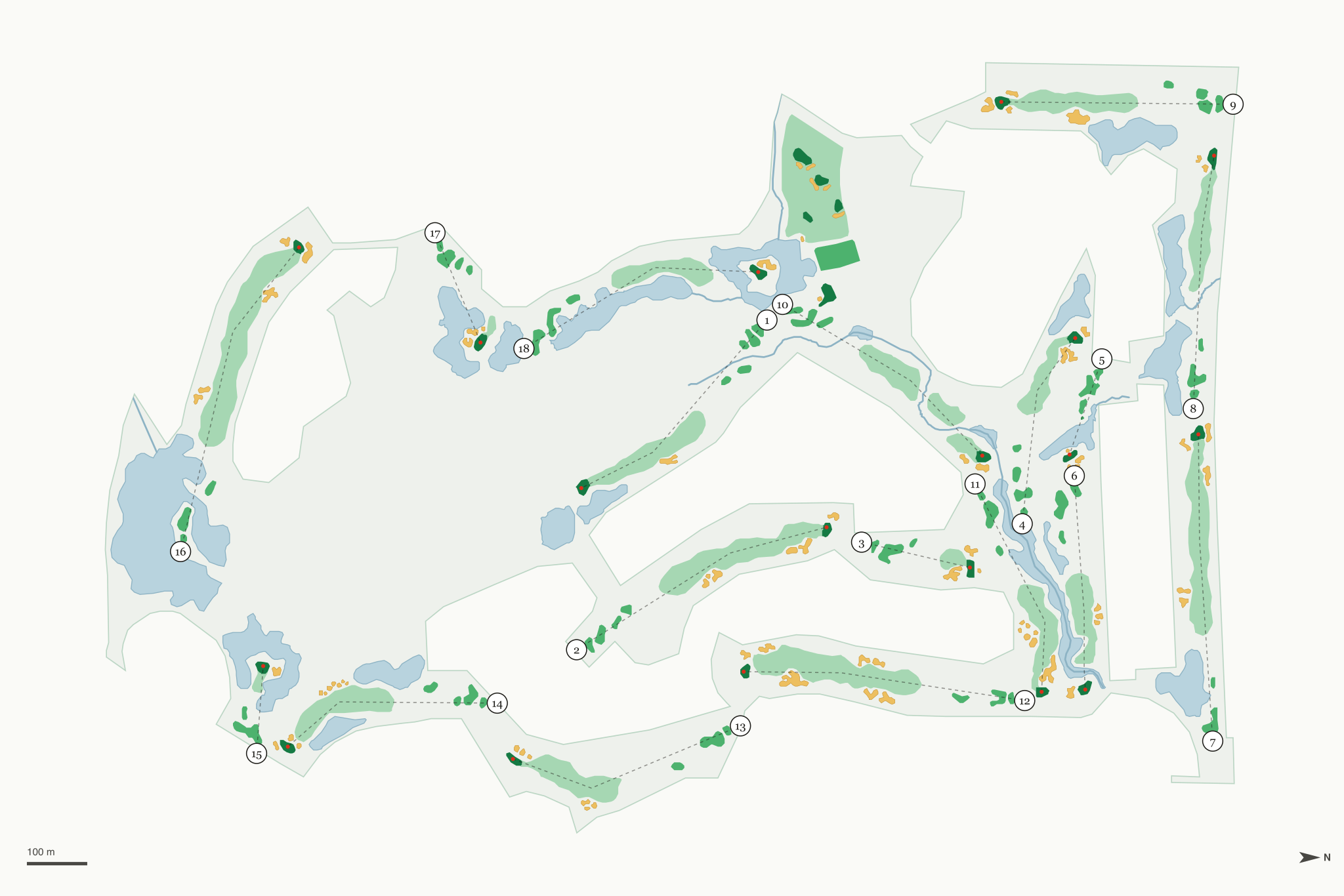 Map of Eagle Brook Country Club