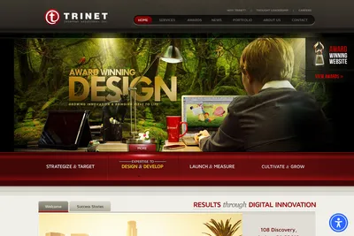 Screenshot of the Trinet Internet Solutions, Inc. homepage