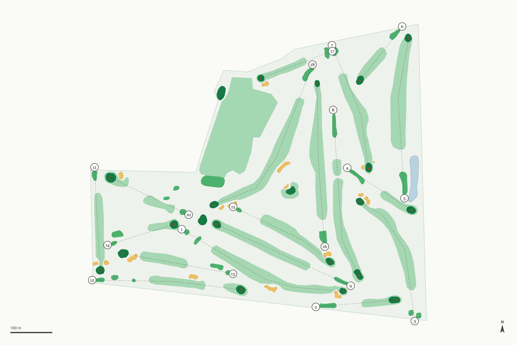 Map of Twin Falls Golf Course