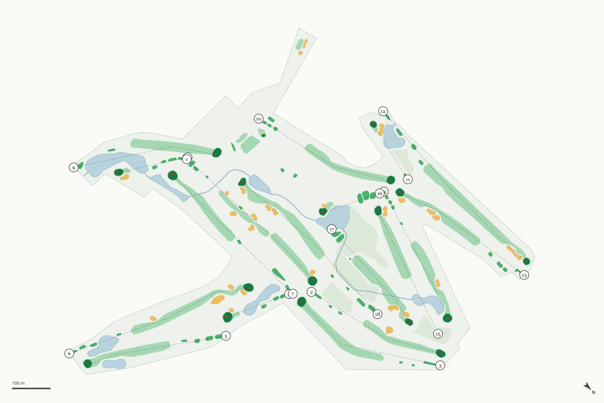 Map of Twin Lakes Golf Club