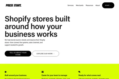 Screenshot of the Press Start. homepage