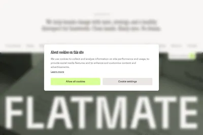 Screenshot of the Flatmate homepage