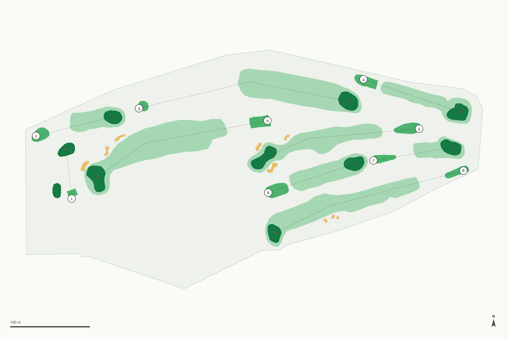 Map of Rancho Duarte Golf Course