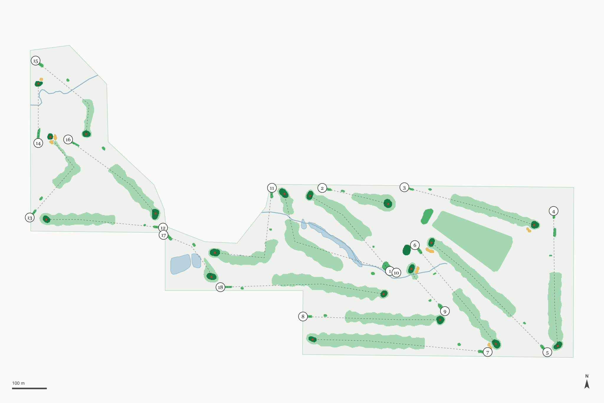 Map of Lakeside Municipal Golf Course