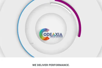 Screenshot of the Codeaxia Digital Solutions homepage
