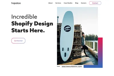 Screenshot of the Hopatoo homepage