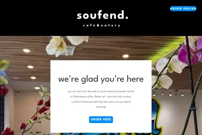 Soufend Cafe website homepage