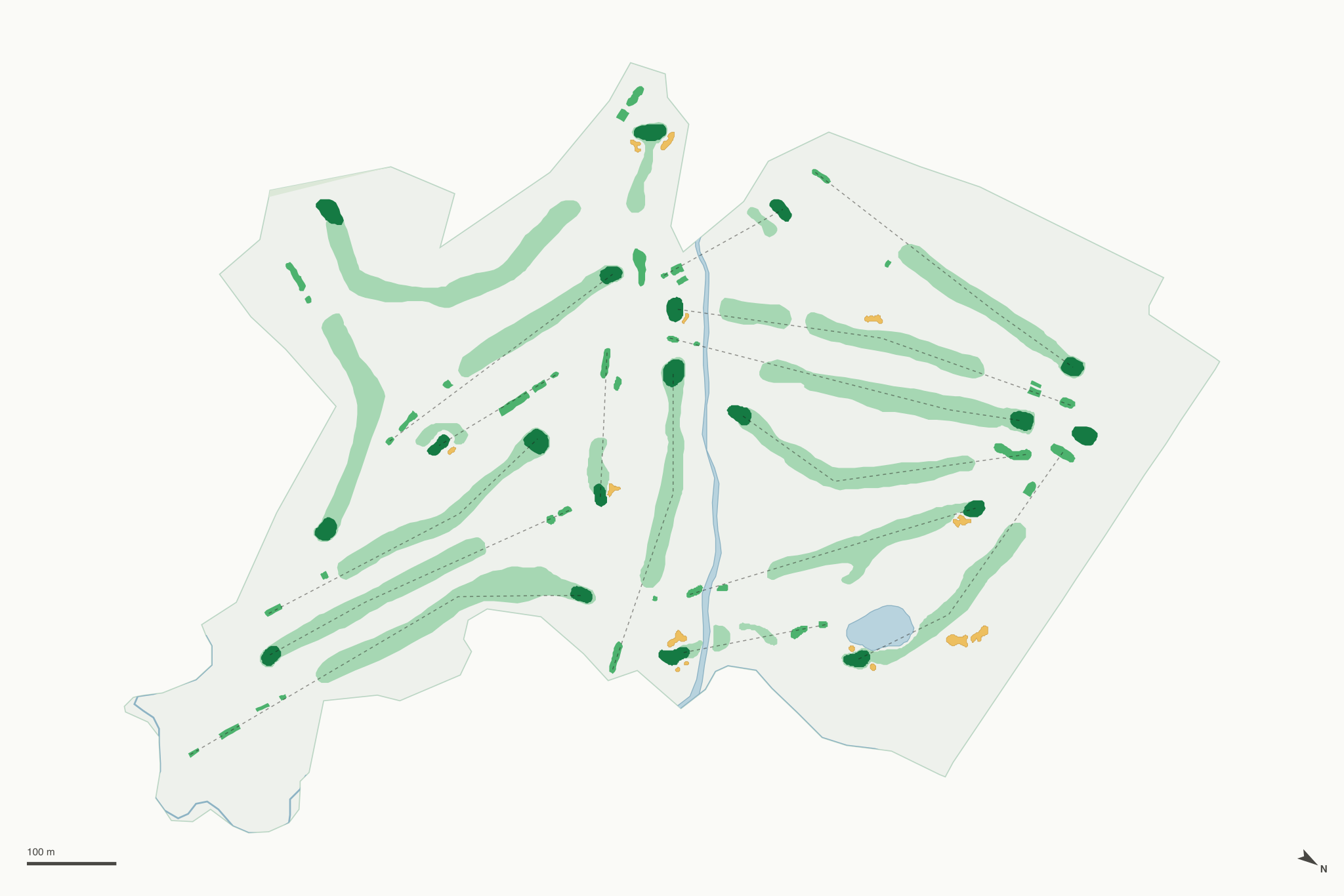 Map of Yankee Run Golf Course