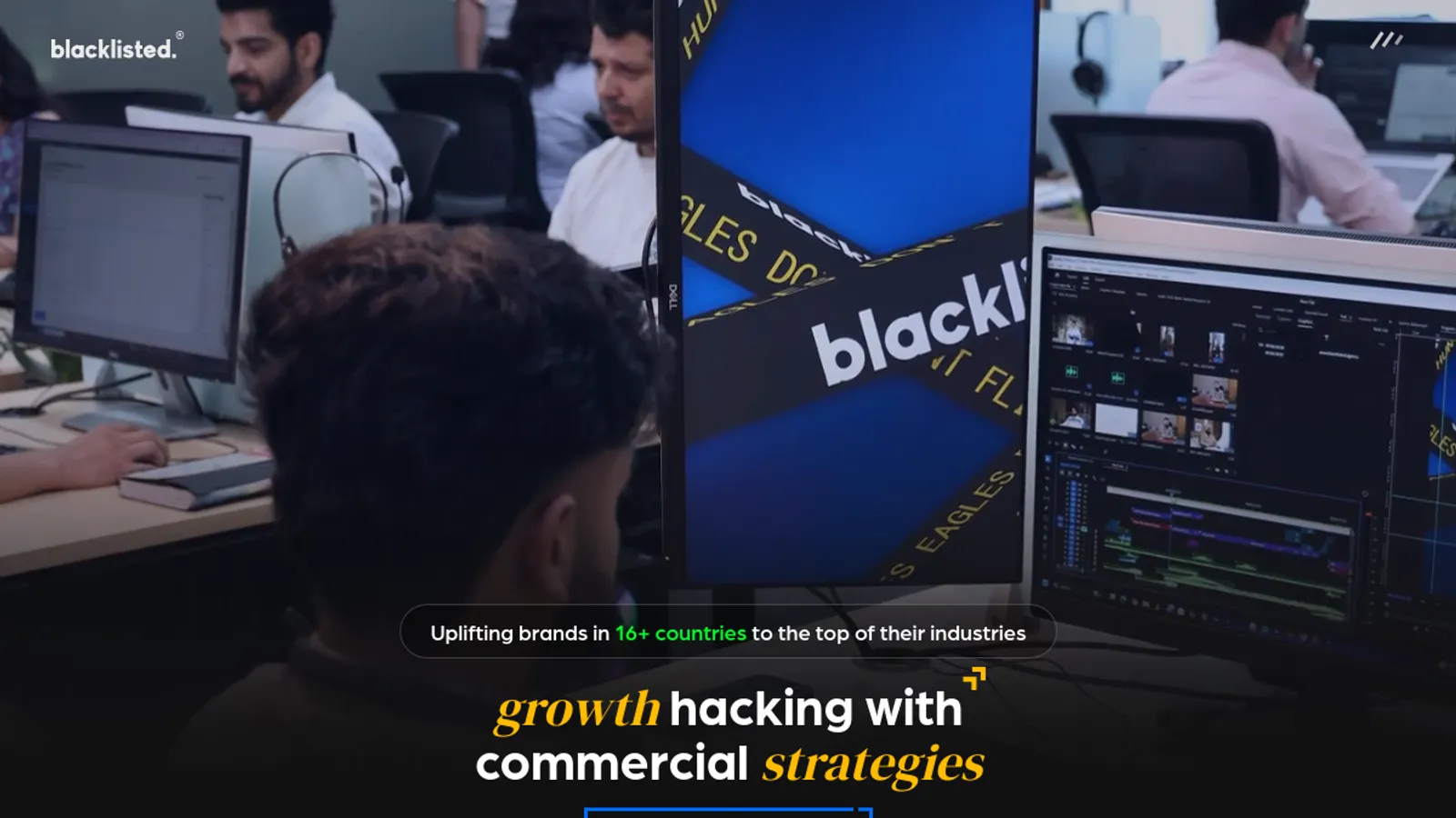 Screenshot of the Blacklisted homepage