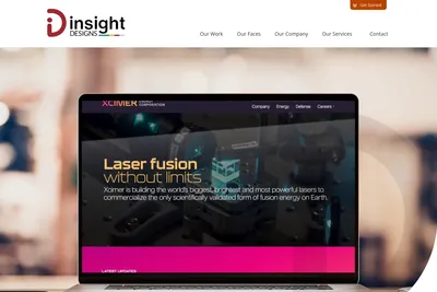 Screenshot of the Insight Designs Web Solutions homepage