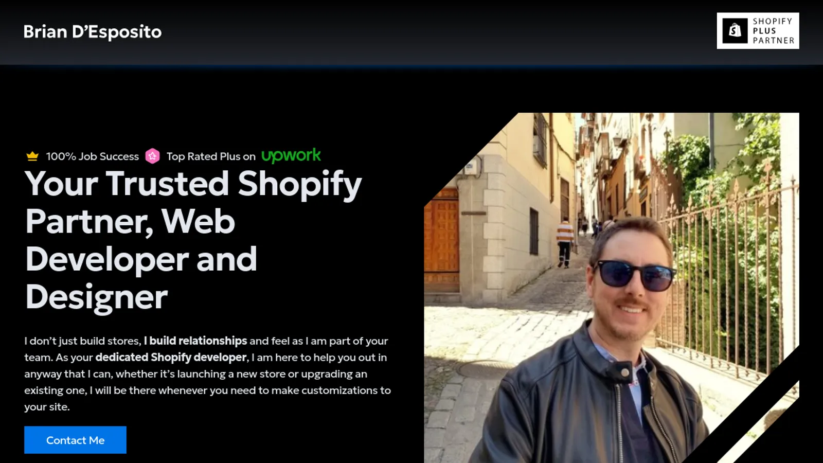 Screenshot of the Brian D'Esposito homepage
