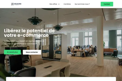 Screenshot of the Ecocea La Fabrique homepage