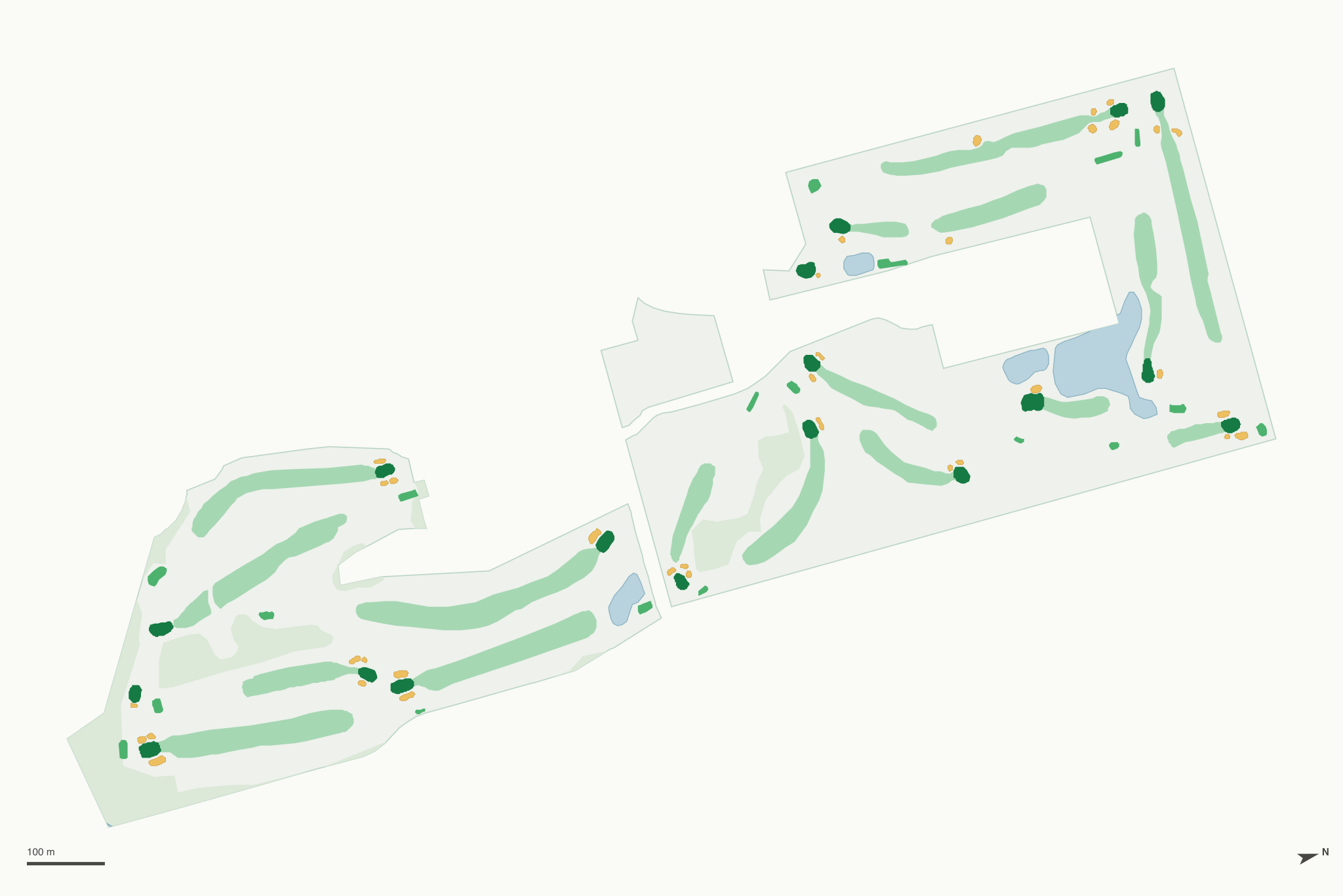 Map of Pine Ridge Country Club Golf Course